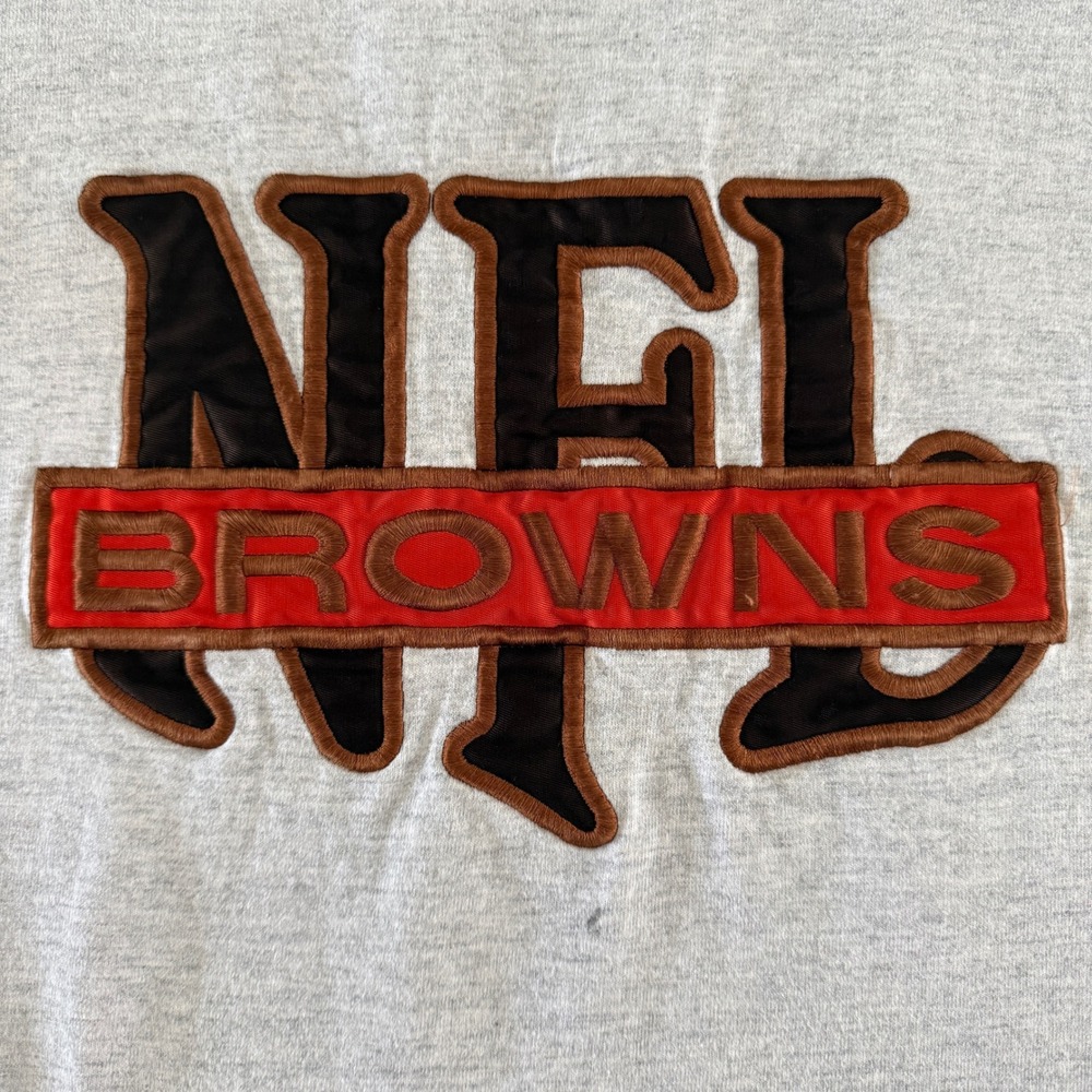 Vintage Nutmeg Mills Cleveland Browns T Shirt Mens XL Gray 90s NFL Made in USA